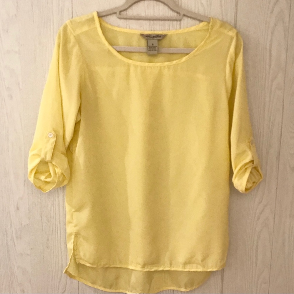 🦩🌻 Fun&Flirt light yellow 3/4 sleeve blouse ☀️